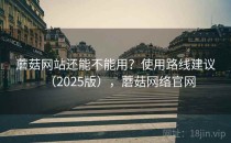 蘑菇网站还能不能用？使用路线建议（2025版），蘑菇网络官网