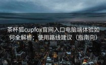 茶杯狐cupfox官网入口电脑端体验如何全解析：使用路线建议（指南向）