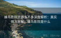 蜂鸟影院资源多不多深度解析：真实情况拆解，蜂鸟影院是什么