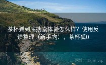 茶杯狐到底搜索体验怎么样？使用反馈整理（新手向），茶杯狐0