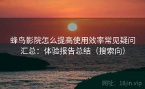 蜂鸟影院怎么提高使用效率常见疑问汇总：体验报告总结（搜索向）