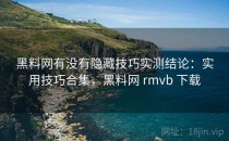 黑料网有没有隐藏技巧实测结论：实用技巧合集，黑料网 rmvb 下载