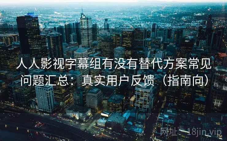 人人影视字幕组有没有替代方案常见问题汇总：真实用户反馈（指南向）  第1张