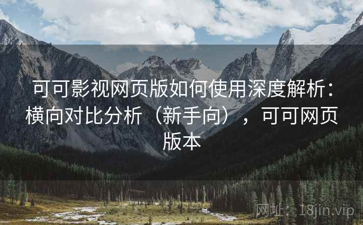 可可影视网页版如何使用深度解析：横向对比分析（新手向），可可网页版本  第1张