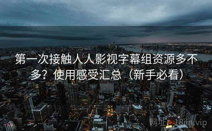 第一次接触人人影视字幕组资源多不多？使用感受汇总（新手必看）  第2张