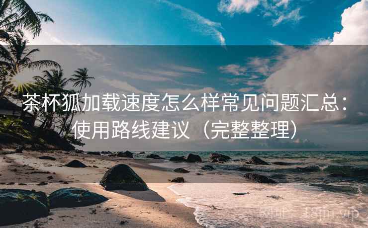 茶杯狐加载速度怎么样常见问题汇总：使用路线建议（完整整理）  第1张