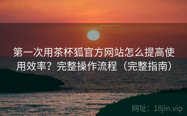 第一次用茶杯狐官方网站怎么提高使用效率？完整操作流程（完整指南）  第2张
